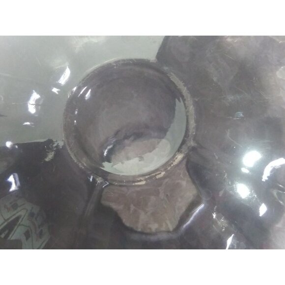 Gunnel Sahlin Vase Ikea Large glass Purple flash paint 1990s Pumpkin shaped 9.5" - Picture 10 of 10